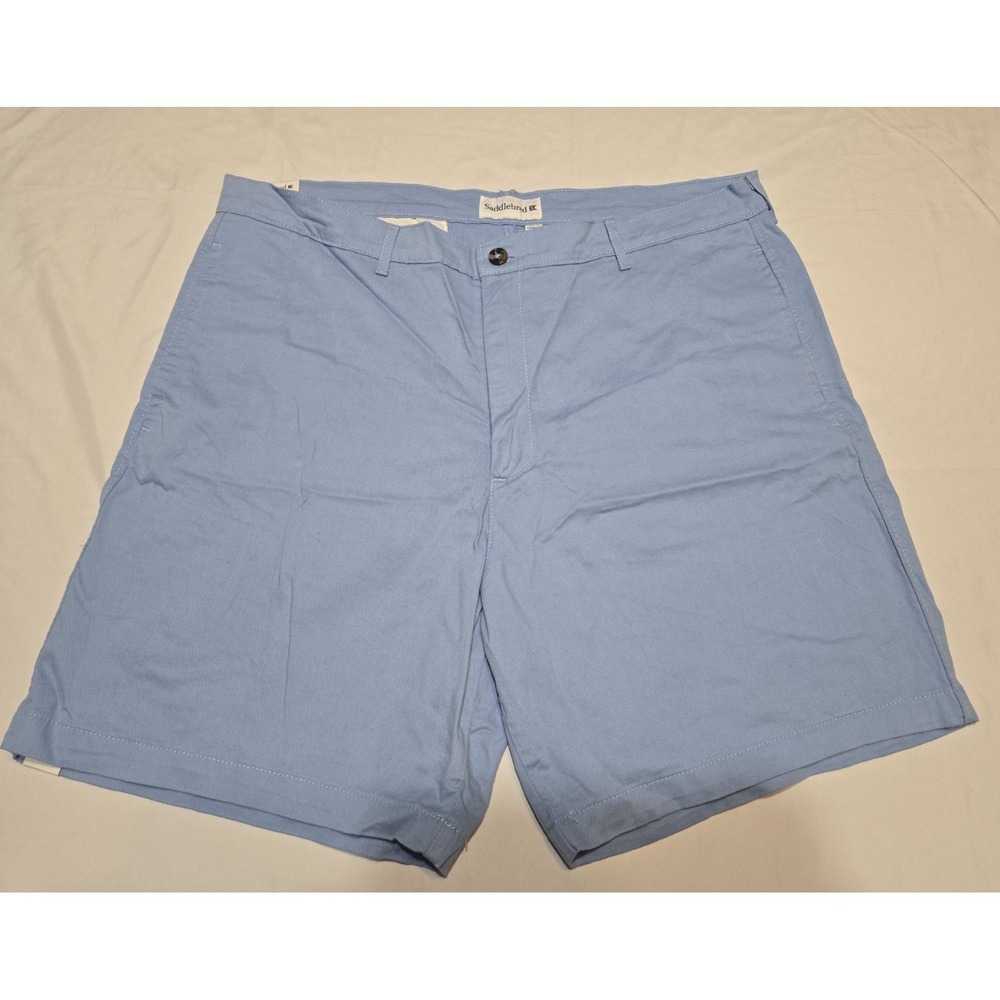 Saddlebred  Comfort Flex Mens Shorts Size 38x7 Blue Cotton Stretch NWT Preppy